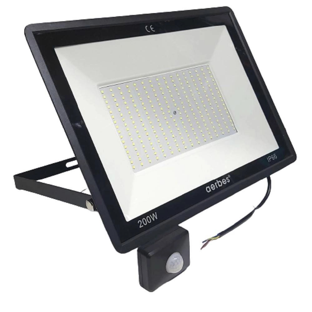 Trade Shop - Faro Led Da Esterno Con Sensore Crepuscolare 200 W Luce Fredda Con Staffa G6200 -