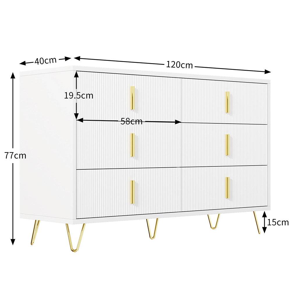Buffet Moderno - Xylo - 140??40??85 cm - Maniglie Dorate Grande Capacit??
