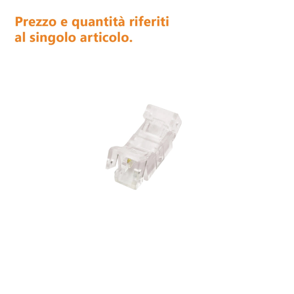 Alcapower Connettore Rapido 2 PIN per Strisce LED COB SLIM, Giunzione Lineare Elettrica Professionale per Installazioni Luminose su Misura