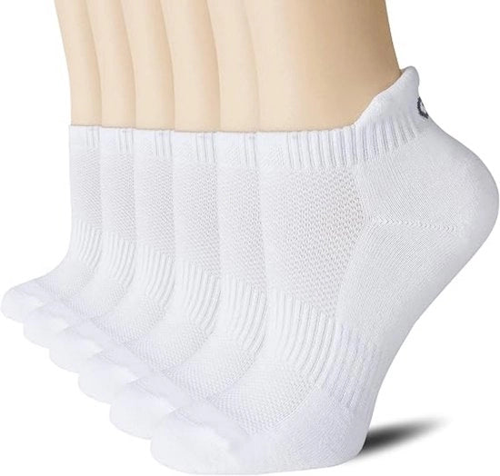 6 paia di calze sportive respiranti - calze di cotone a maglia - calze da jogging basso - calze sportive confortevoli e assorbenti - calze respiranti, assorbenti di sudore e anti-odore - unisex - M (38-42)