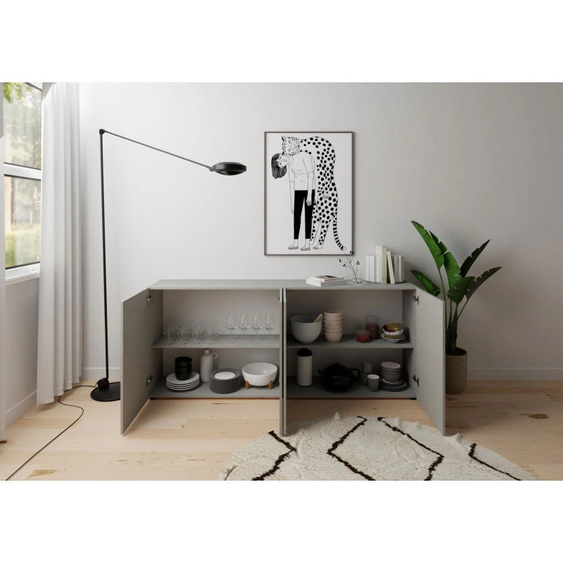 Madia moderna 4 ante 200x40x83,5 cm Elios - Cashmere