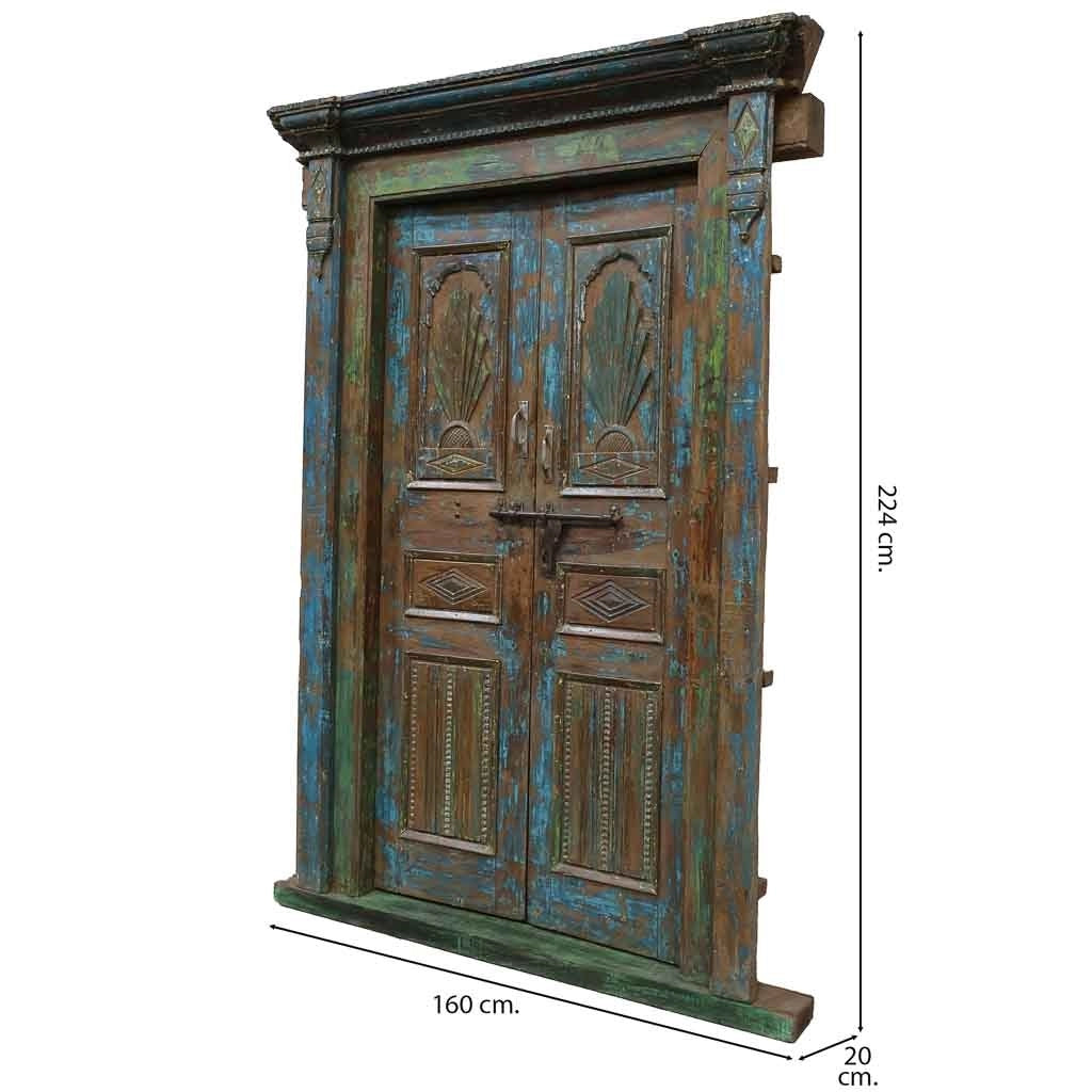 Porta in legno marrone 160x20x224h cm