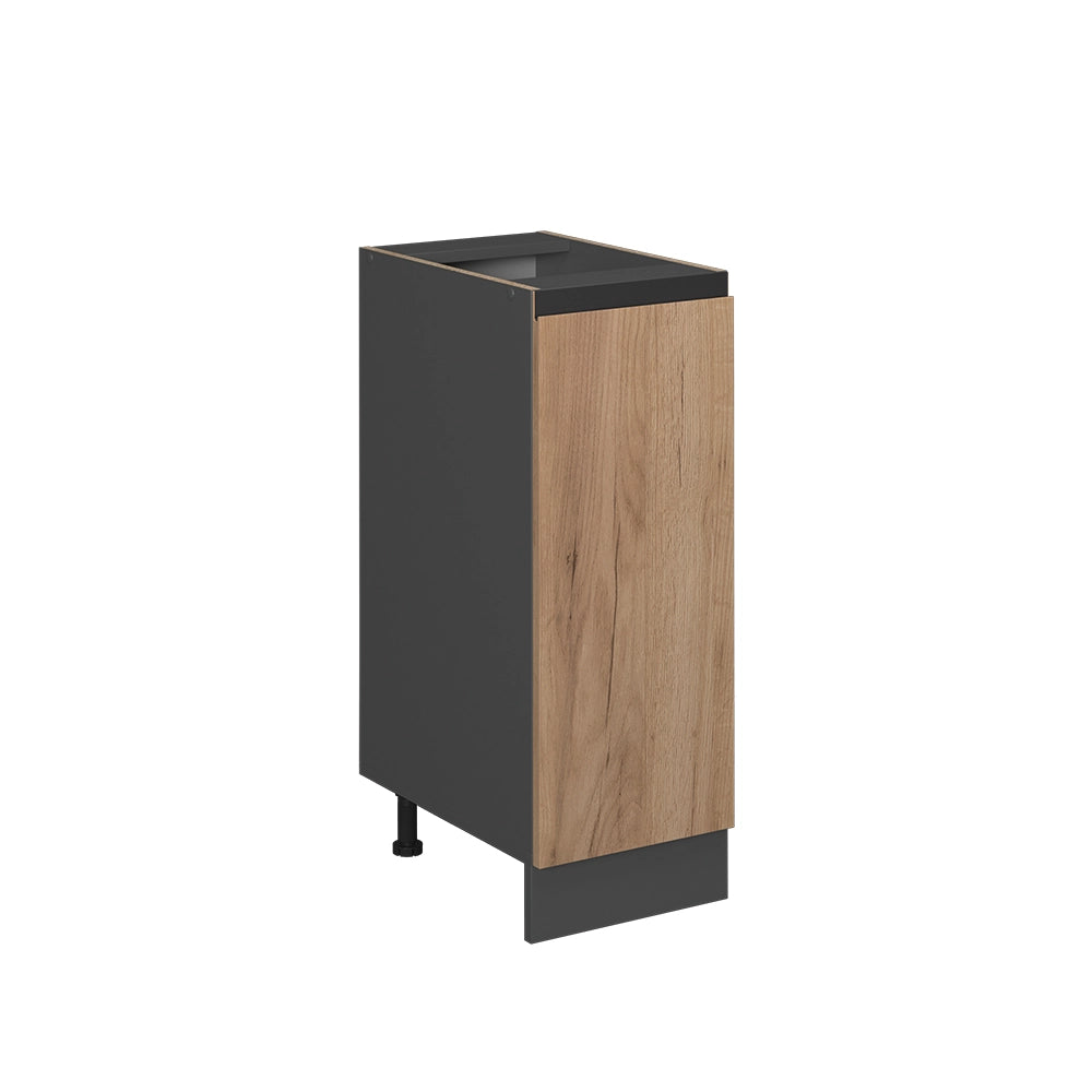 Armadio cucina dispensa alto R-Line Rovere dorato/Antracite 30 cm Forma a J, senza piano di lavoro Vicco