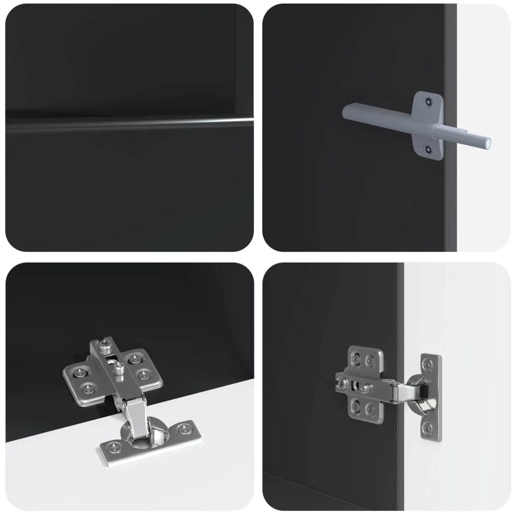 Mobile TV LED a 5 pezzi Nero Legno ingegnerizzato 3416919