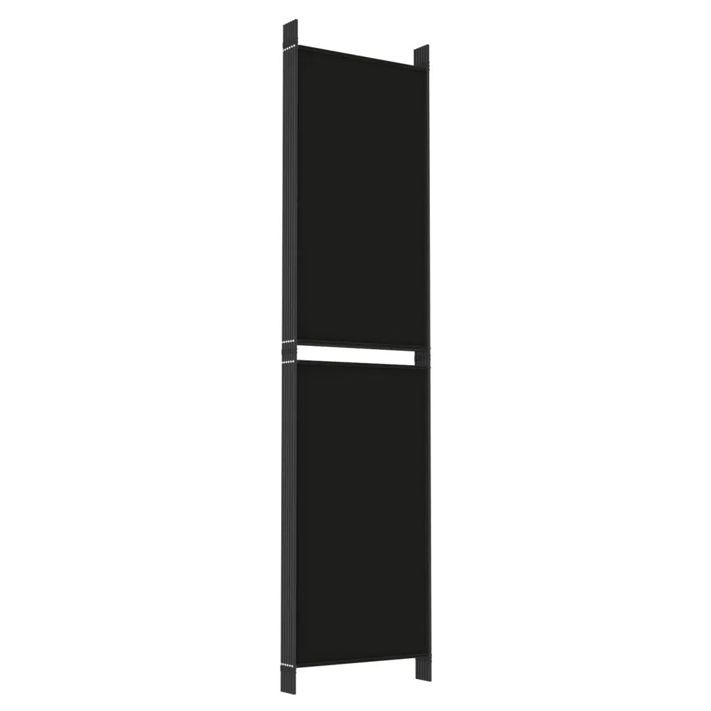 Divisorio a 6 Pannelli Nero 300x200 cm in Tessuto 350241