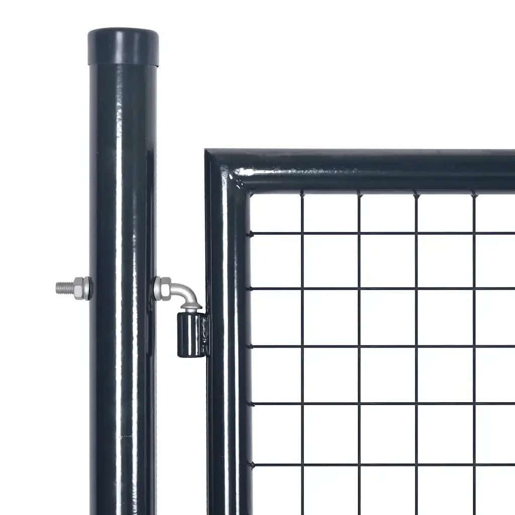 Cancello da Giardino in Rete Antracite 400x125 cm in Acciaio Zincato 154546