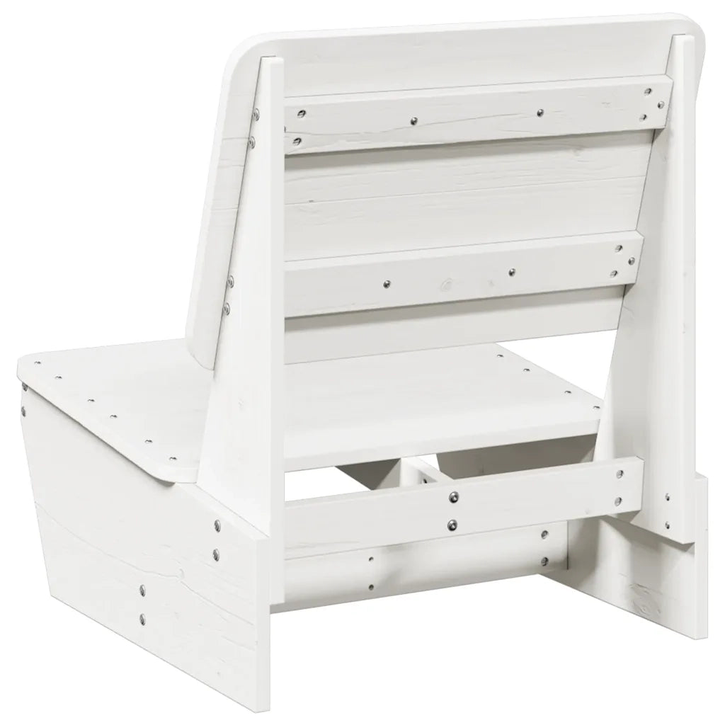 Sedia da Giardino Bianca 60x64x70,5cm in Legno Massello di Pino