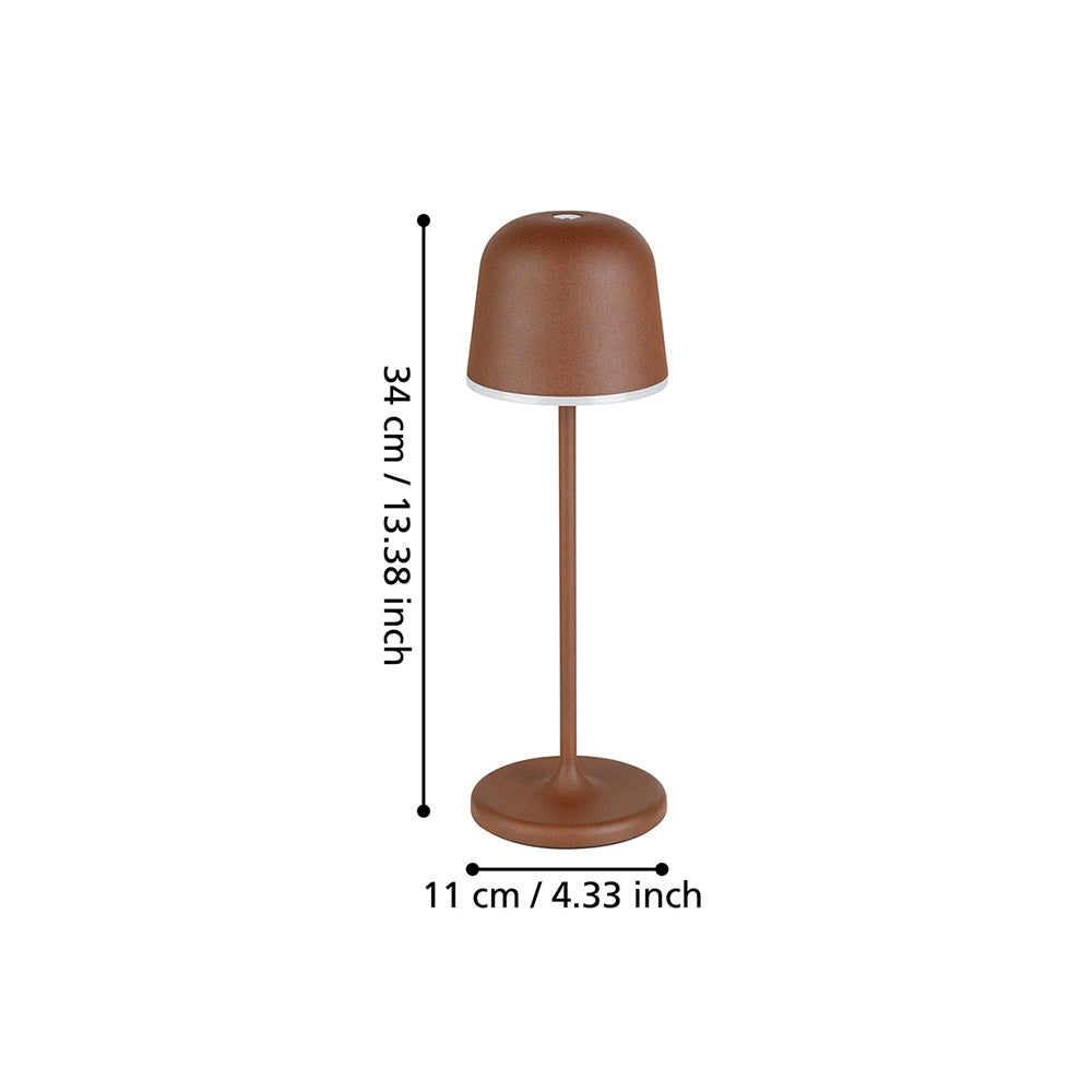 Lampade Da Tavolo Esterno Mannera Alluminio Ruggine Policarbonato Bianco Led