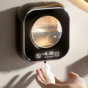 Dispensatore di sapone automatico, 320ML dispensatore di sapone smart senza contatto, 5 livelli di sapone regolabili, dispensatore di sapone elettrico ricaricabile da parete, bagno, cucina, ufficio (nero)