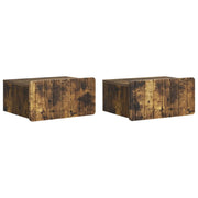 Mobiletto da notte a muro 2 pcs Rovere Fumo 49 x 34,5 x 24 cm 898286