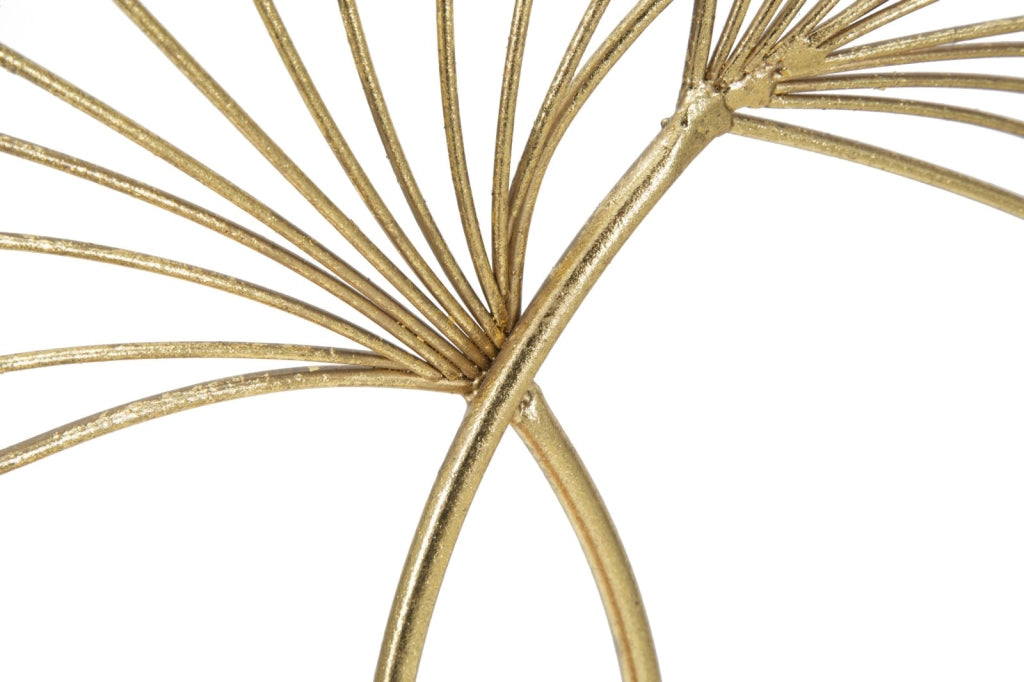 Scultura Leaf Glam 25x8,5x35 cm in Ferro Oro