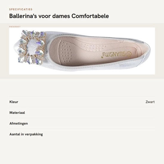 Ballerine con strass - Pieghevole - Portatile - Comodo - Antiscivolo - Tacco in gomma resistente - Flats