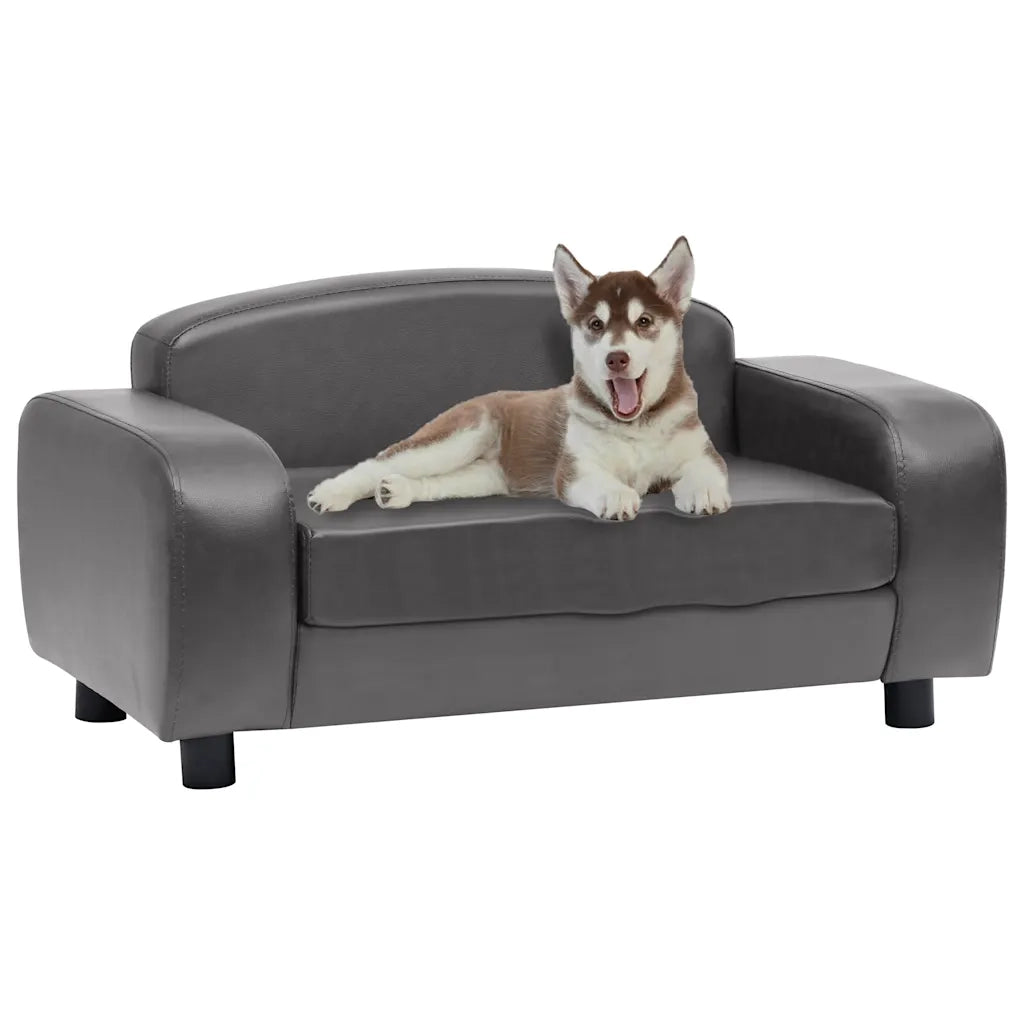 Divano per Cani Grigio 80x50x40 cm in Similpelle CFW7313833