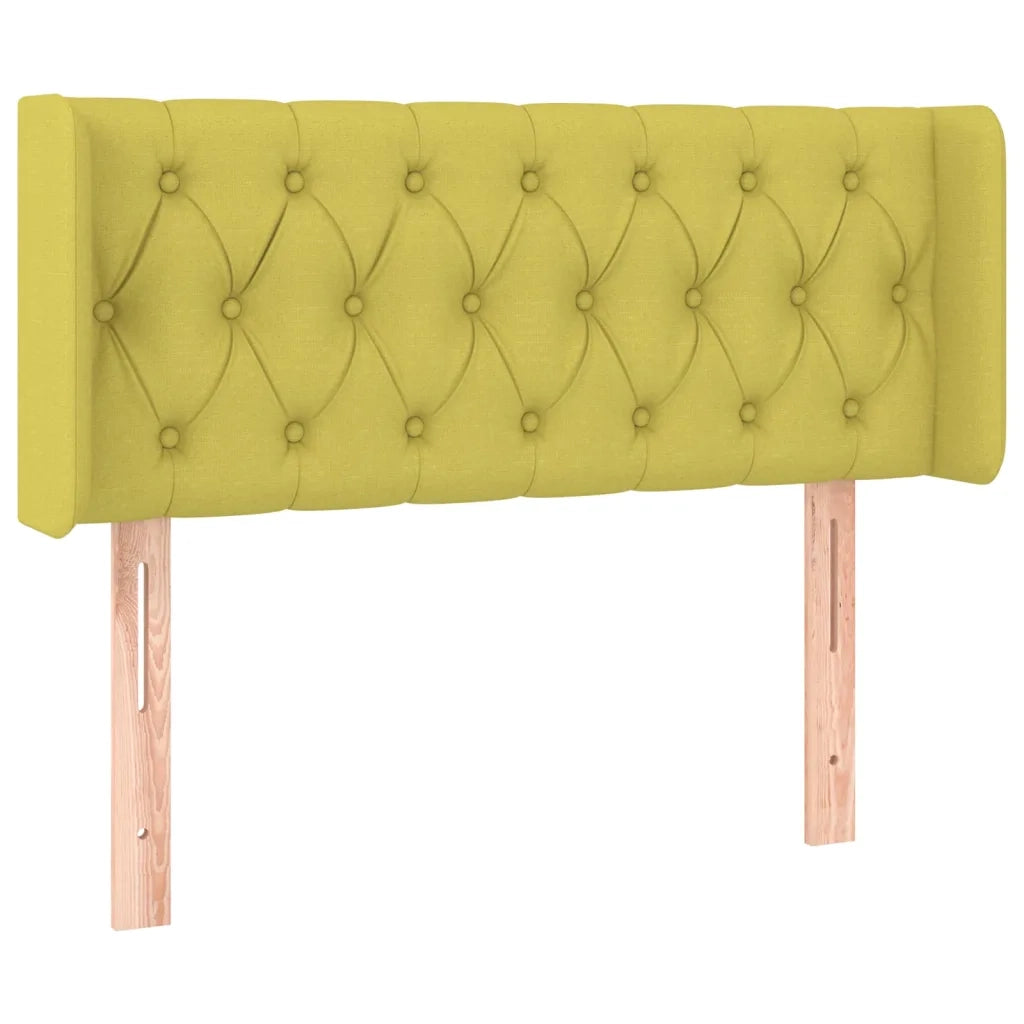 Testiera ad Orecchio Verde 103x16x78/88 cm in Tessuto