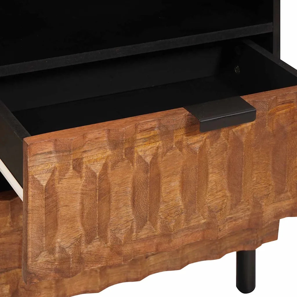 Comodino | Armadio da Notte | Mobiletto da notte con cassetto Marrone 50 x 33 x 62 cm