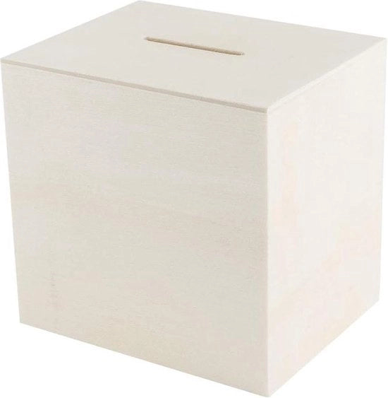 Cassa di legno per decorare e risparmiare - Scatola in legno 102 cm x 98 cm x 82 cm con chiusura cassa di risparmio per adulti