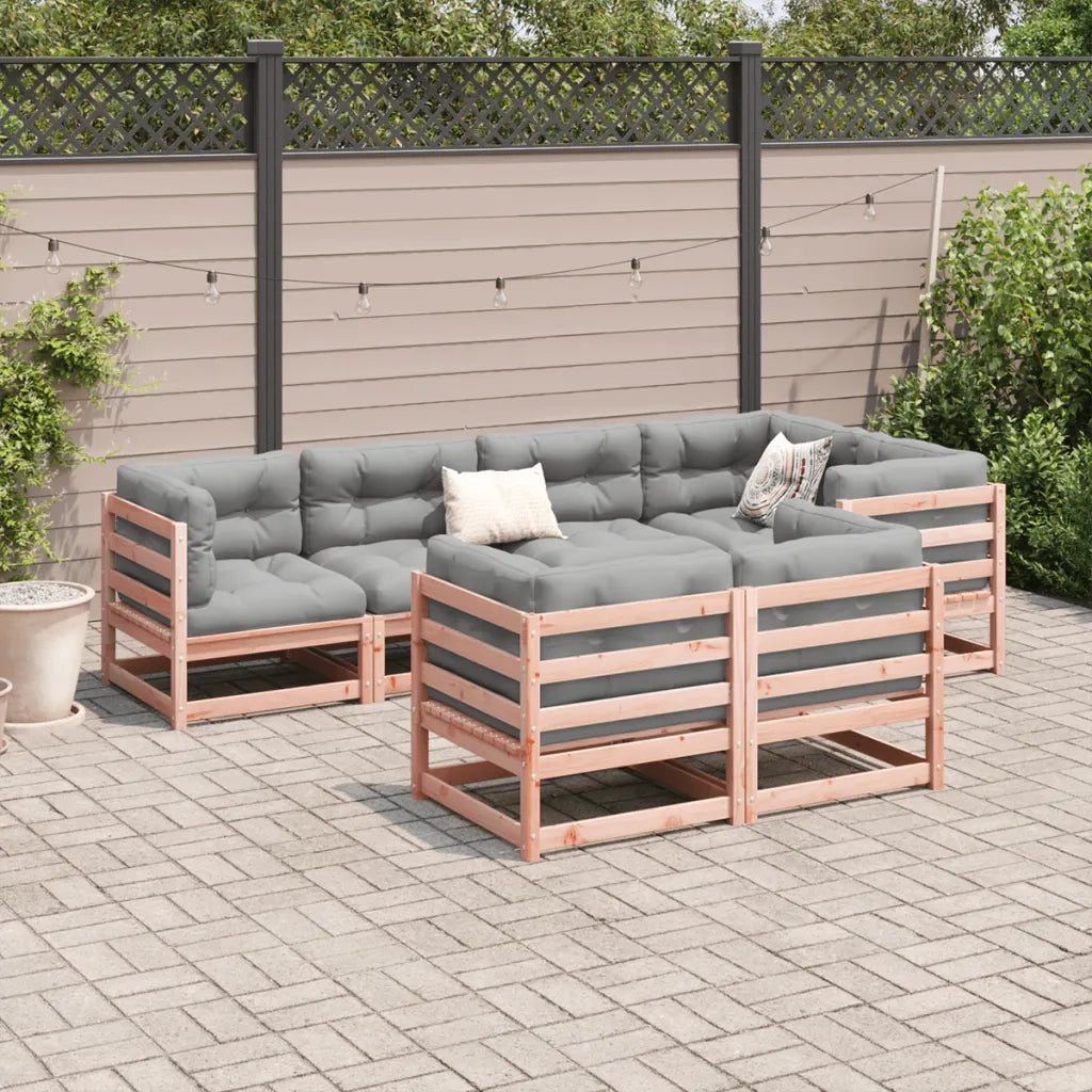 Set Divani da Giardino 7 pz in Legno Massello Abete Douglas 3299491