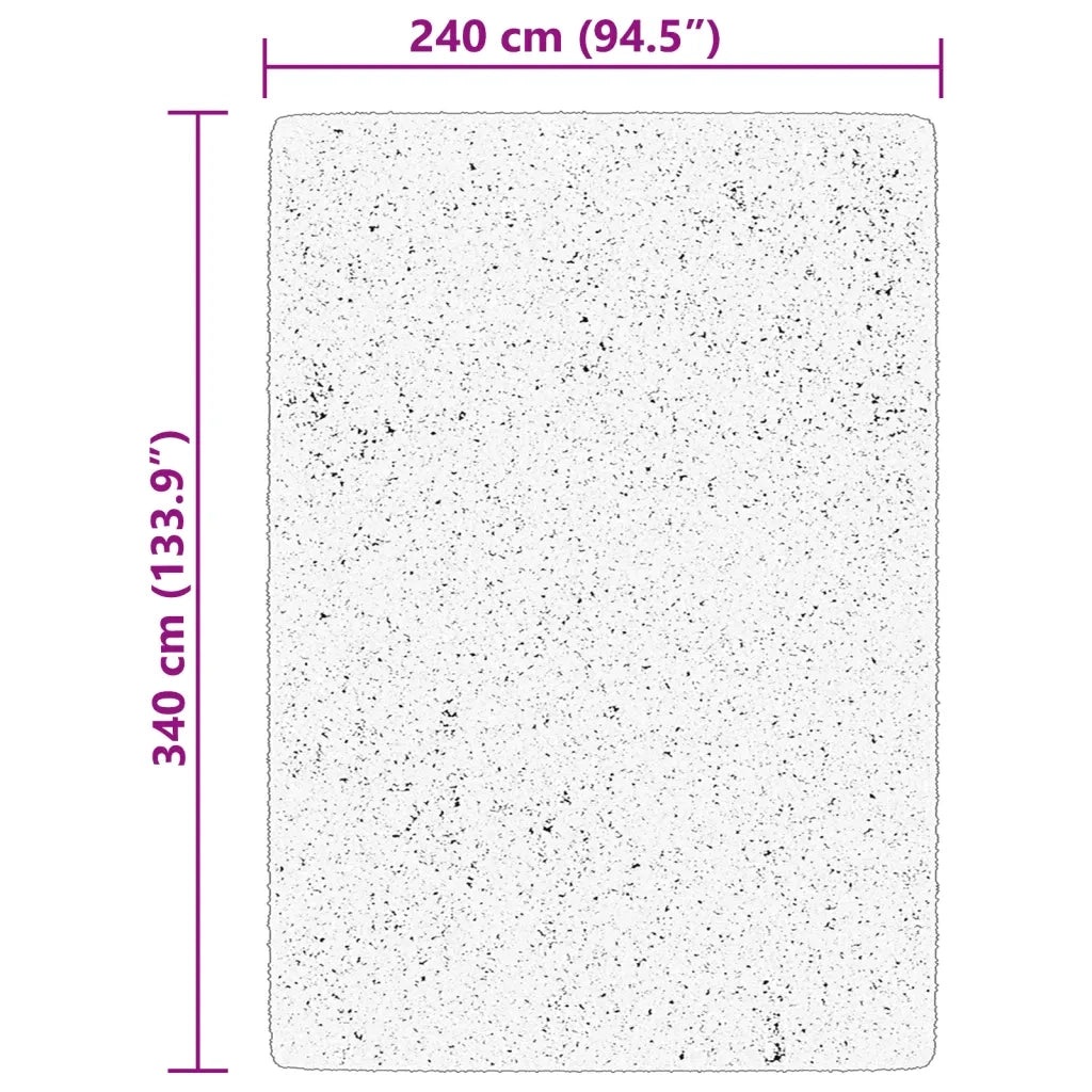 Tappeto a Pelo Corto HUARTE Morbido e Lavabile Beige 240x340 cm 375026
