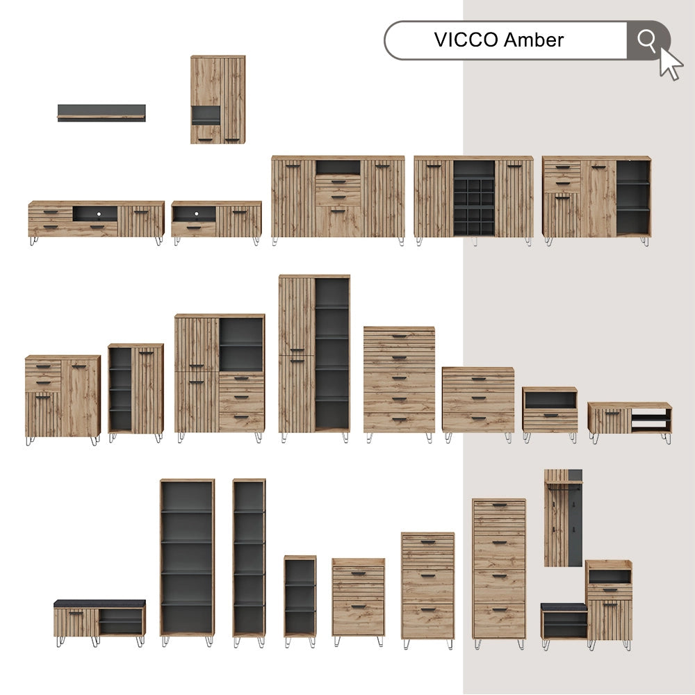 Vicco Credenza Marrone 38 x 100 cm con 2 porte