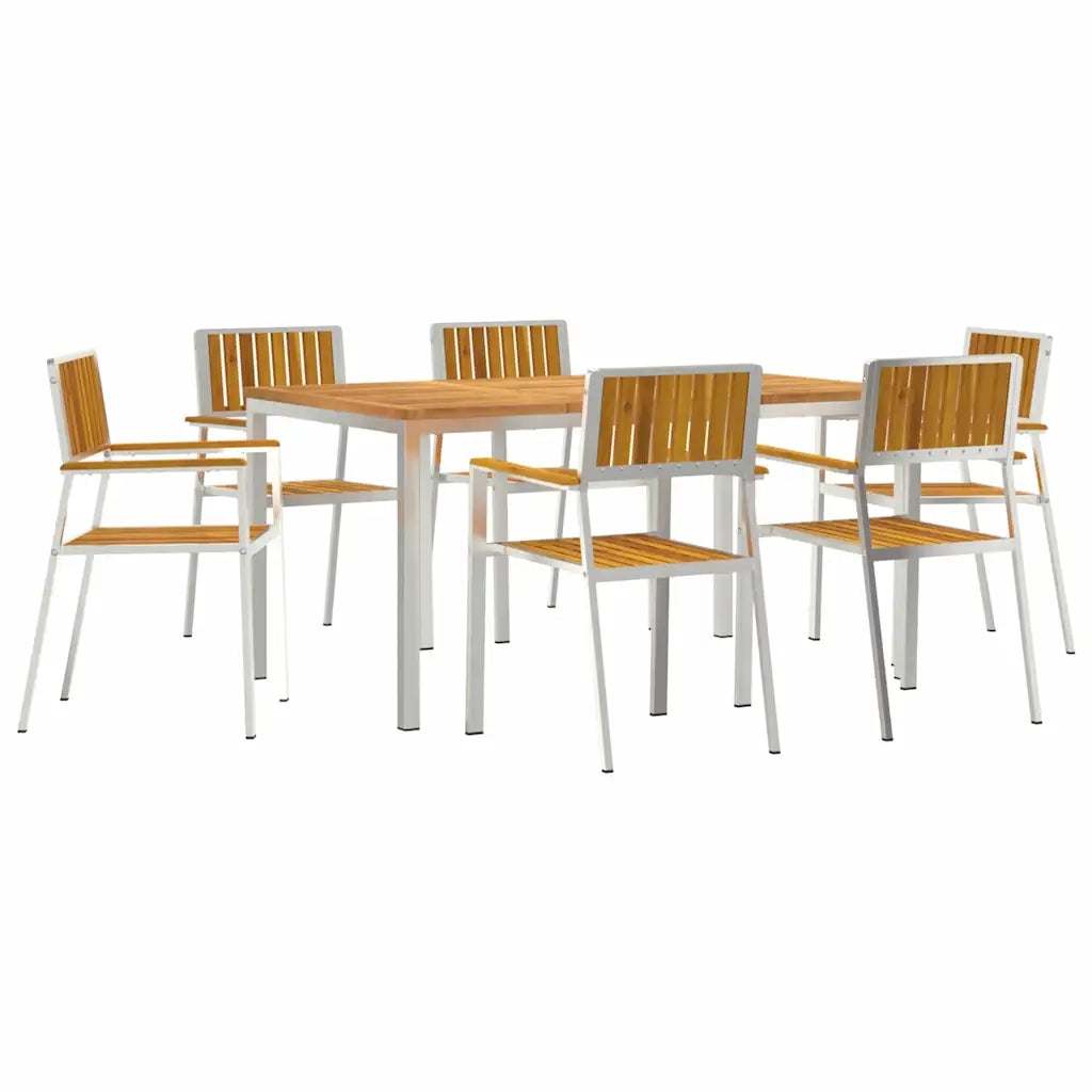 Set da pranzo per esterni 7 pcs Legno di Acacia Massello 3334792