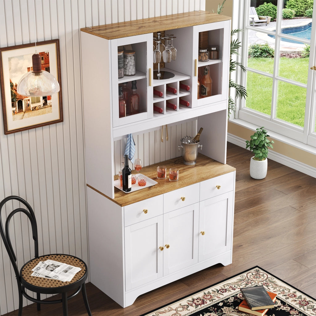 Mobile Alto e Credenza ¨C Xylo ¨C Bianco, Legno, 94.5x30x175.5 cm