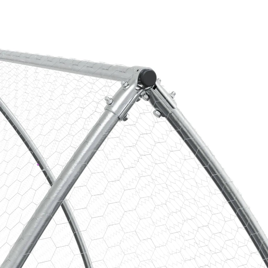 Conigliera Argento 600x105x120 cm in Acciaio Zincato