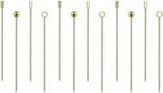 Spiedini per Cocktail in RVS, 11 cm, Giallo Oro, 12 pezzi, Hermetici, Vaicabili in Lavastoviglie