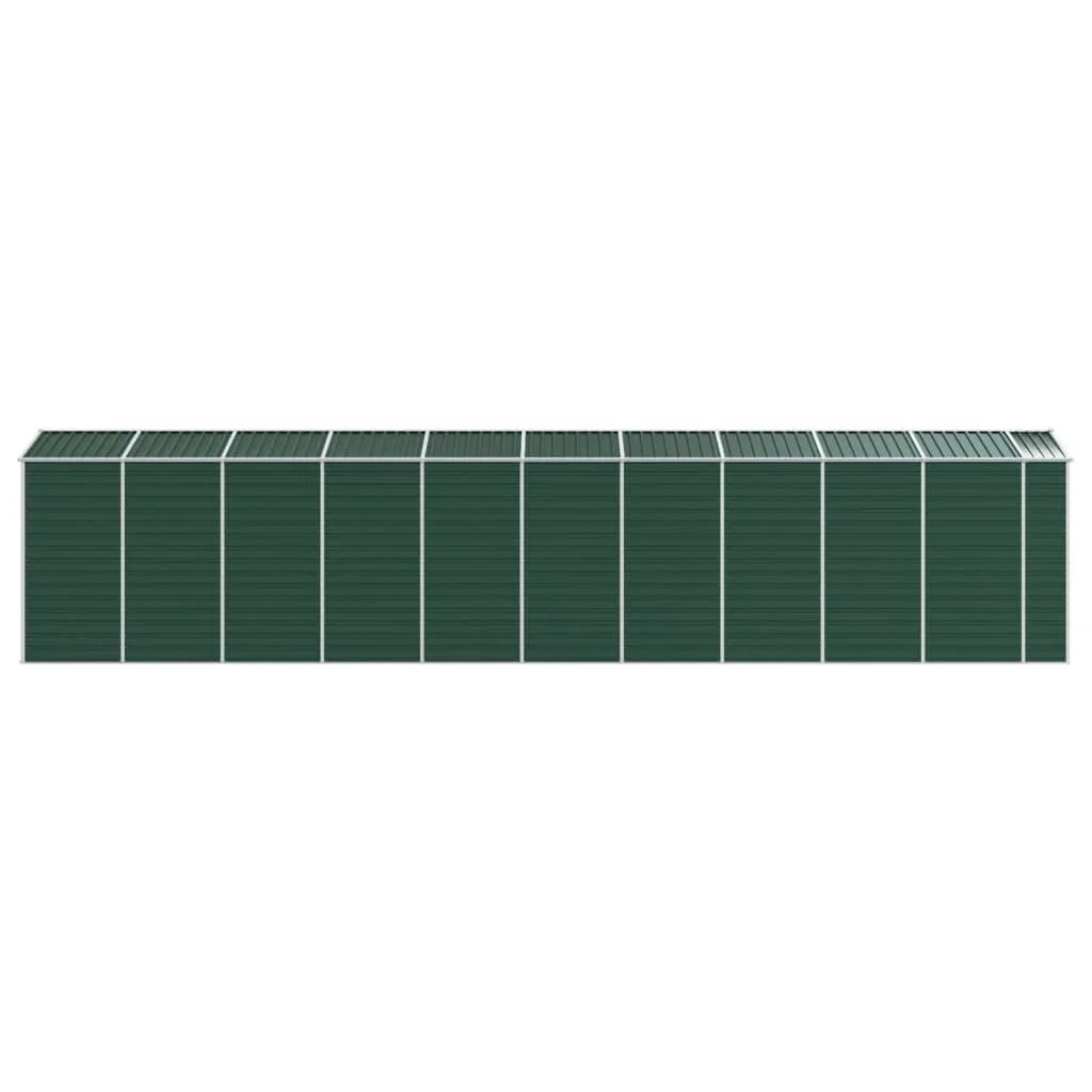 Casetta da giardino cabina ripostiglio casetta da esterno robusta casetta per attrezzi 191 x 895 x 198 cm acciaio zincato verde 02_0022356