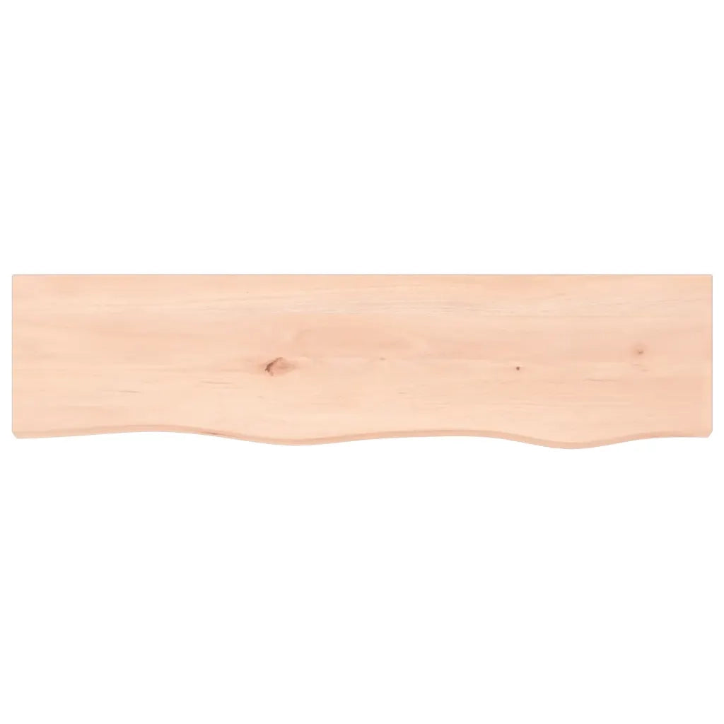 Ripiano a Parete 80x20x2 cm Legno Massello Rovere Non Trattato
