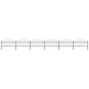 Recinzione Giardino Punta Lancia (1-1,25)x10,2m Acciaio Nera cod mxl 22652