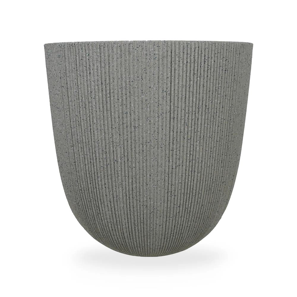 Vaso in plastica HDPE poliresina alta densità per piante Cilindro Grigio h 31,5