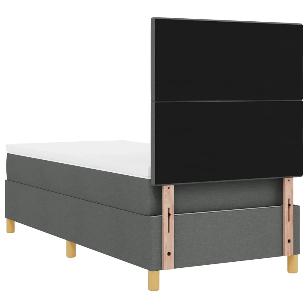 Letto a Sorgente LED Grigio scuro 100 x 200 cm Tessuto 3343076