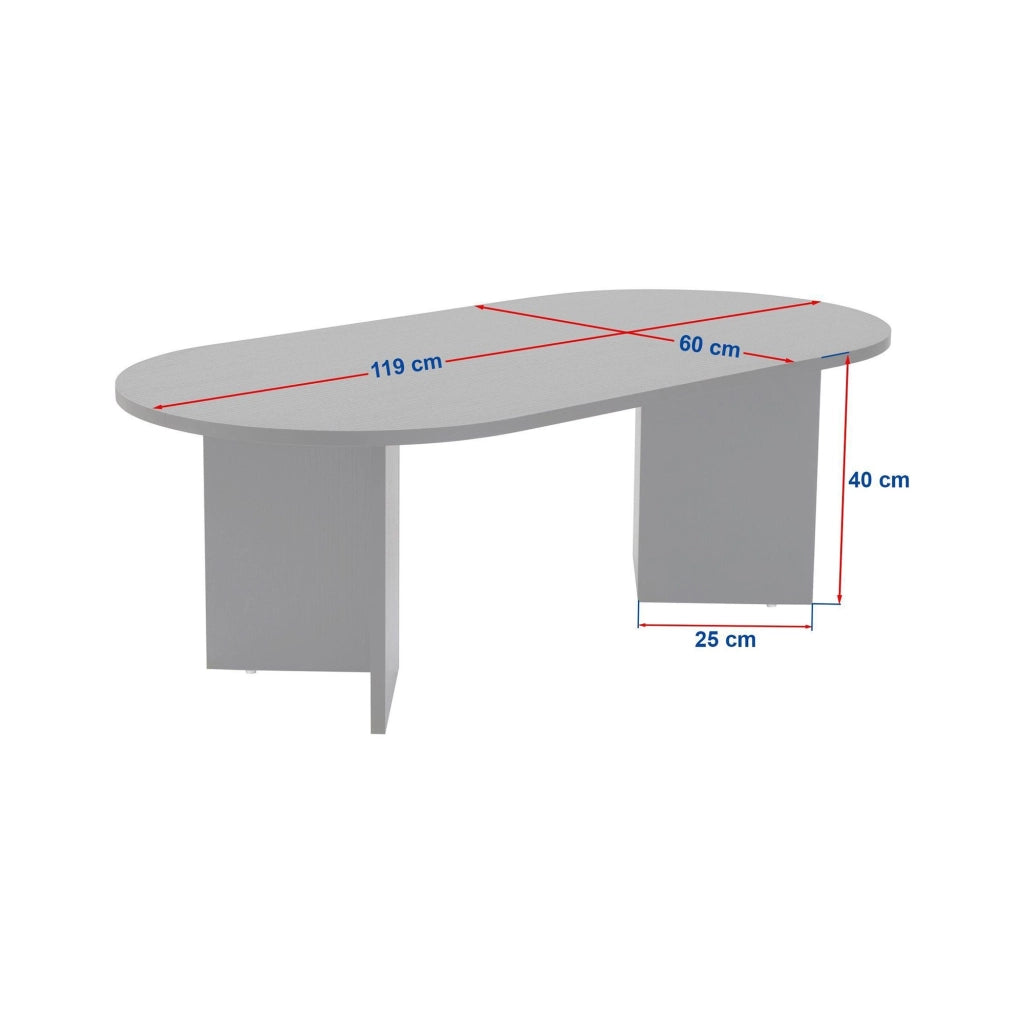 Porcari, Tavolino da Salotto Forma Rettangolare, 119x60x40h cm Nero