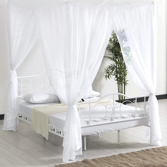 Zonnetent per due persone - Rete anti zanzare grande e trasportabile con rete fine - Da viaggio e da casa - Bianco - 190 x 240 x 210 cm