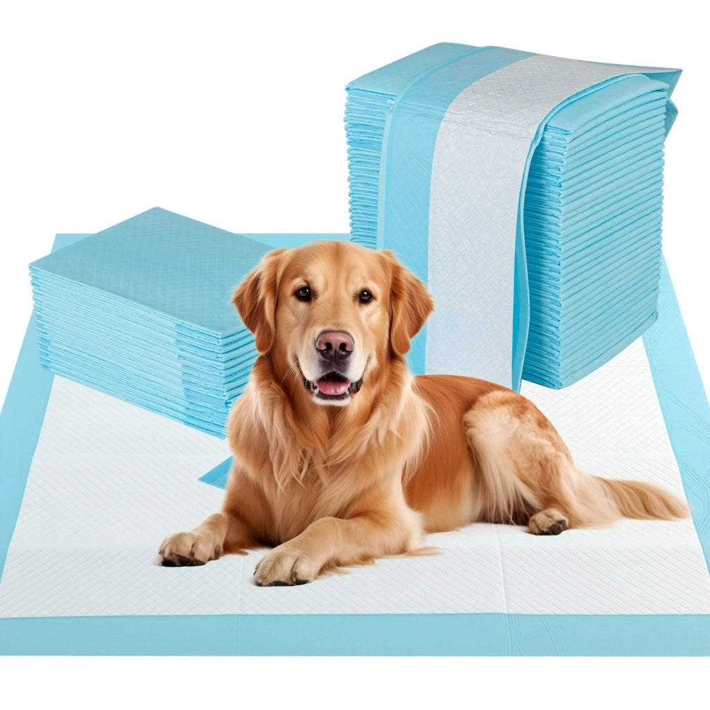 Tappetini per animali domestici a 6 strati a prova di perdite-Asciugatura rapida tappetini da interno ed esterno 90 x 90 cm Blu