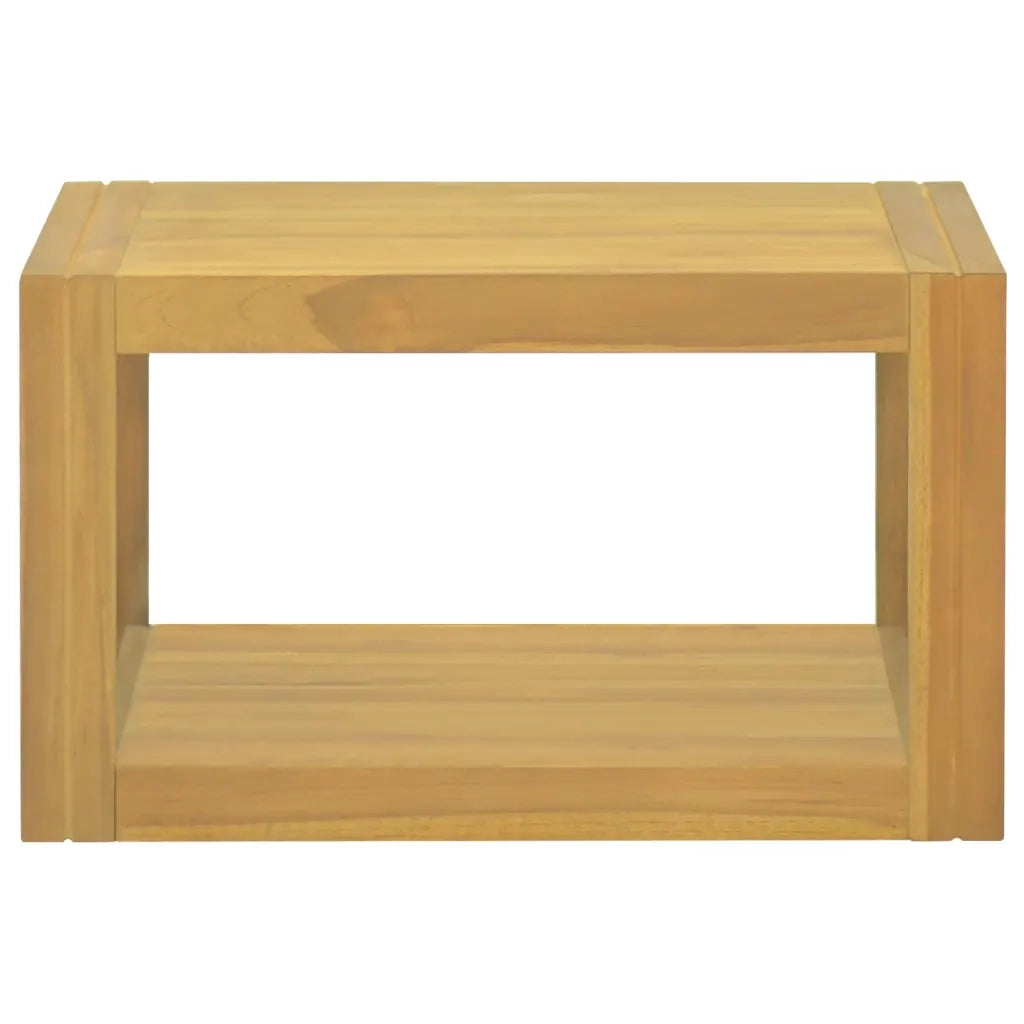 Mobiletto da bagno a parete 60 x 45 x 35 cm pratico contenitore stile moderno legno di teak naturale 02_0046961