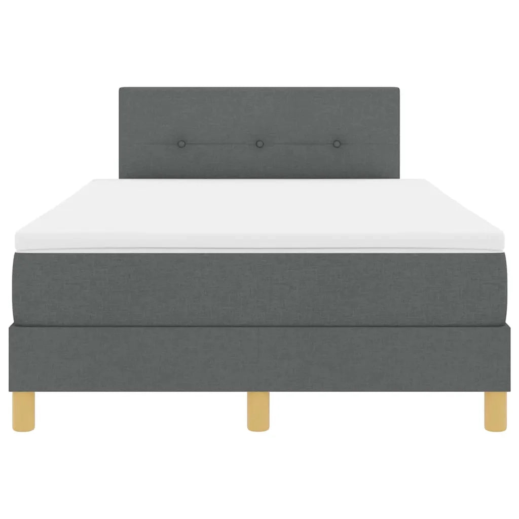 Letto a Sorgente LED Grigio scuro 120 x 200 cm Tessuto 3342430