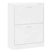 Scarpiera mobile contenitore per scarpe mobile per ingresso/corridoio/soggiorno finitura lucida 63 x 24 x 81 cm legno ingegnerizzato bianco 02_0021312