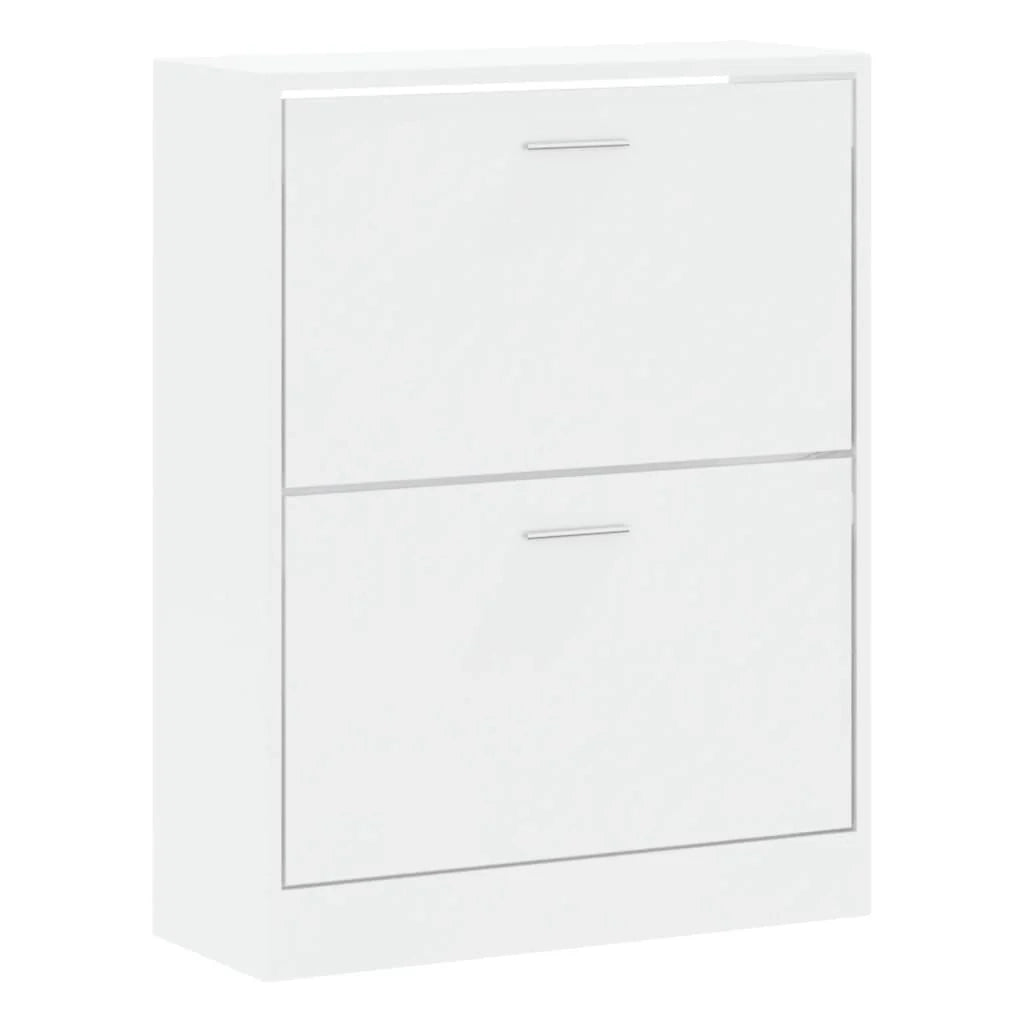 Scarpiera mobile contenitore per scarpe mobile per ingresso/corridoio/soggiorno finitura lucida 63 x 24 x 81 cm legno ingegnerizzato bianco 02_0021312