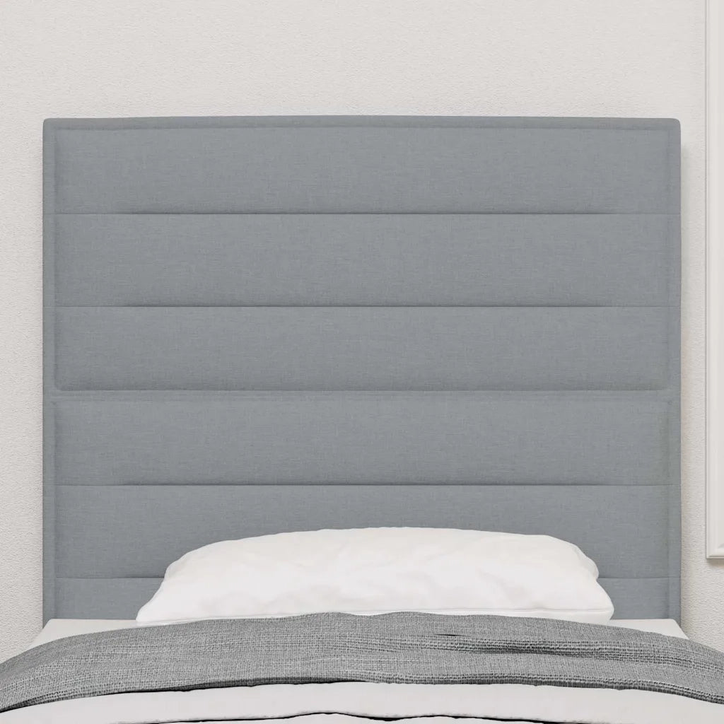 Testiera LED con strisce LED Grigio chiaro 90 cm Tessuto 3338272