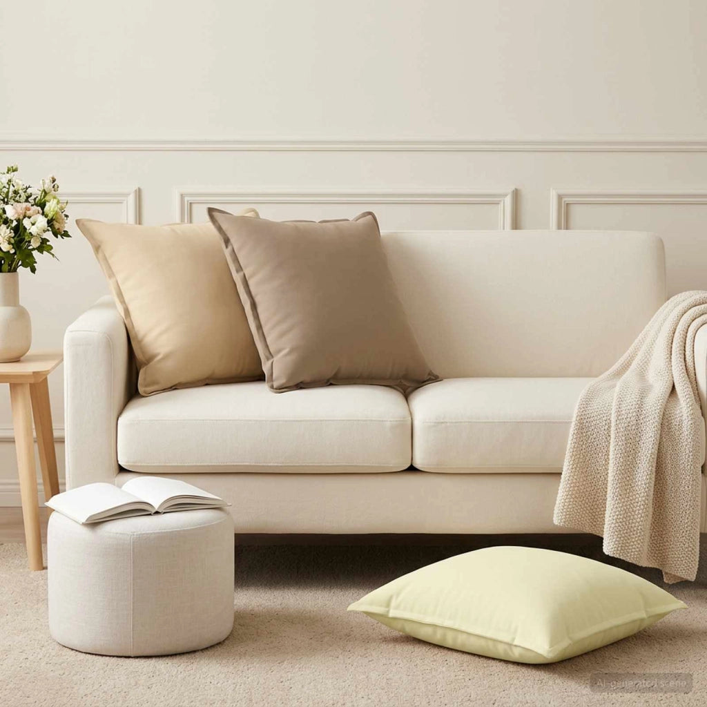 Cuscino con cuscino HOUTEN 2 pz Beige Poliestere 936179