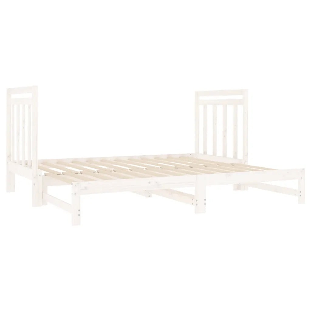 Dormeuse Estraibile Bianca 2x(90x190) cm Legno Massello di Pino cod mxl 64000