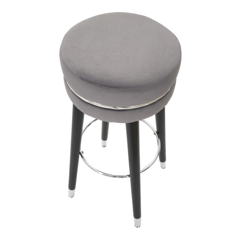 Sgabello Alto VKH436, Grigio, Legno, 35x35x74 cm