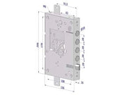 SERRATURA TRIPLICE APPLICARE PER PORTE BLINDATE NUDA S/CUORE INT.28 25  DX (2501DCR0328)    SECUREMME