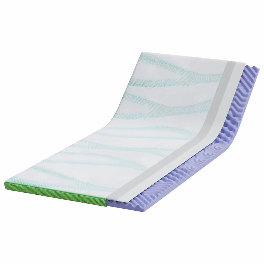 Topper per materasso Bianco e Verde 120 x 200 cm CFW2774468