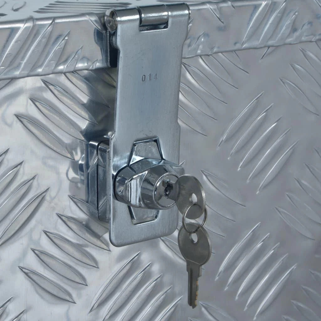 Scatola portaoggetti cassetta degli attrezzi scatola per rimorchio valigetta per il trasporto in officina 61 x 43 x 45,5 cm alluminio 02_0003202