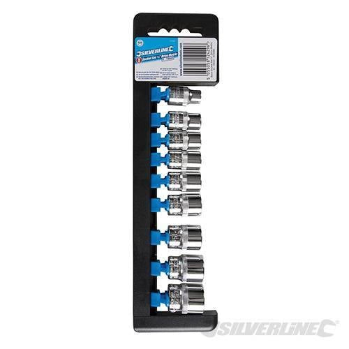 Set chiavi a bussola Silverline 3/8" 9 pezzi da 8 a 19 mm in acciaio Prezzo