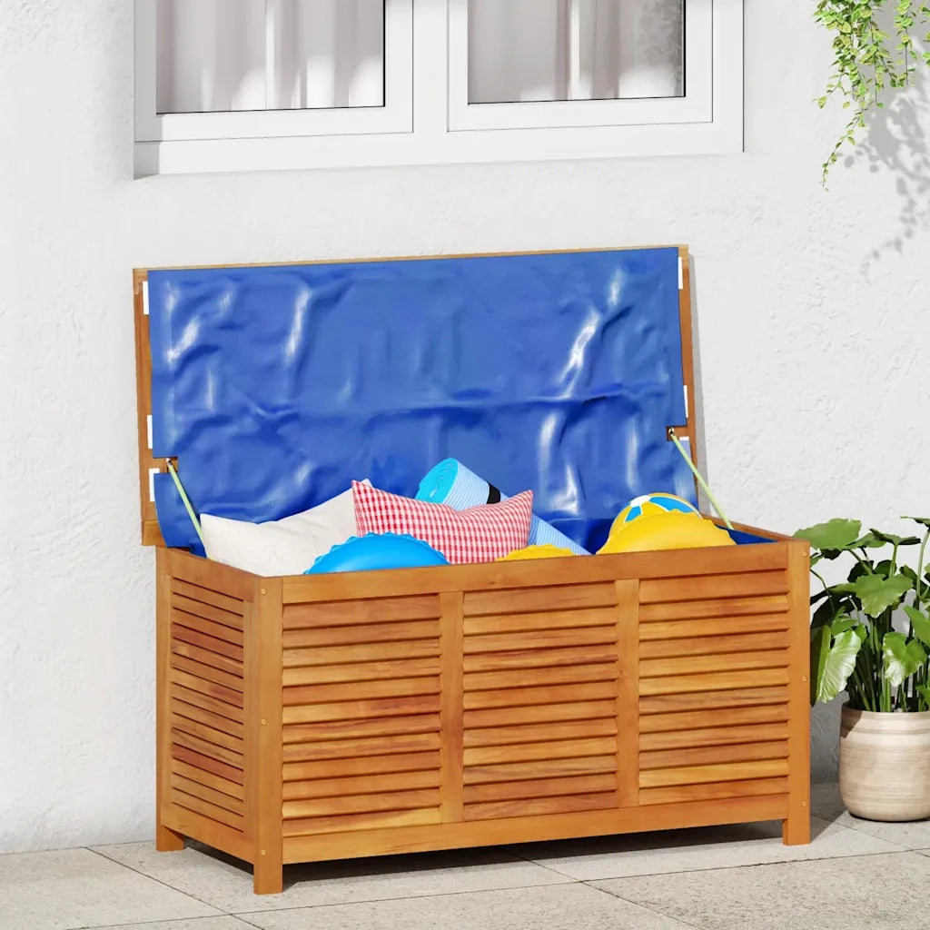 Contenitore Giardino con Feritoia 113x50x56cm Massello Acacia 365841