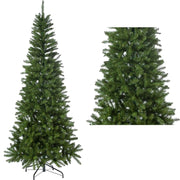 Trade Shop - Albero Di Natale Slim Nataluna Mod. Stelvio Altezza 240 Cm Base A Croce 825 Rami -