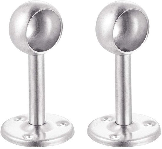 Supporto per Armadi in Acciaio Inossidabile con Braccio Flessibile per 25 mm Barra - Facile da Installare - Per Risparmiare Spazio - Sostegno per Armadi